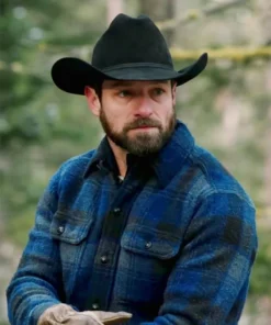 Ian Bohen Yellowstone Blue Flannel Jacket