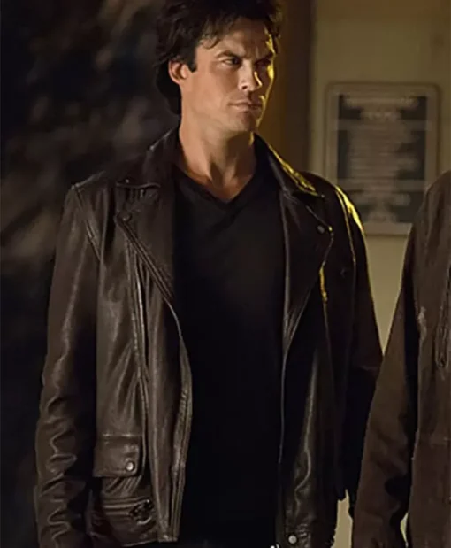 Ian Somerhalder The Vampire Diaries Black Real Jacket