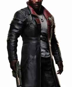 Idris Elba Cyberpunk 2077 Leather Coat
