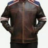 Independence Day American Flag Brown Jacket