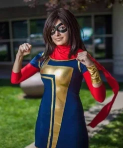 Inhumans Ms. Marvel Kamala Khan Tricolor Leather Costume
