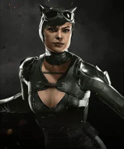 Injustice 2 Video Game Catwoman Black Leather Jacket