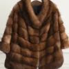 Inna Faux Mink Fur Brown Coat
