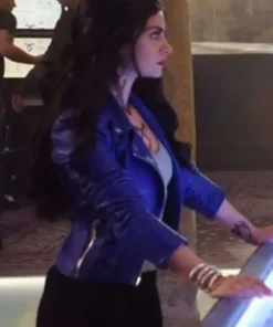 Isabelle Lightwood TV Series Shadowhunters Emeraude Toubia The Mortal Instruments Real and Faux Leather Biker Cropped Jacket For Men and Women
