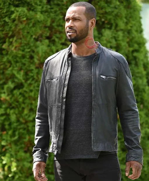 Isaiah Mustafa TV Series Shadowhunters Luke Garroway Black Real and Faux Leather Jacket For Men and Women