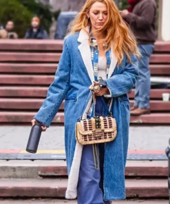 It Ends With Us 2024 Lily Blue Denim Coat