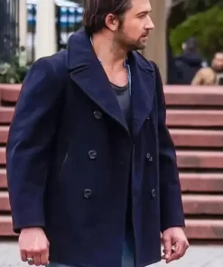 It Ends with Us 2024 Brandon Sklenar Blue Coat