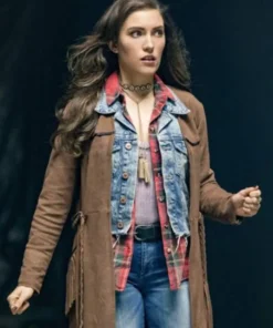 Izzy Bowin TV-Series The Flash Season 04 Miranda MacDougall Brown Leather Coat