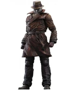 Jackie Earle Haley Watchmen Film Rorschach Brown Mid Length Leather Coat