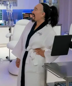 Jackpot 2024 Awkwafina White Robe