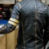 Jackson Vintage Cafe Racer Motorcycle Retro 3 Distress Black Biker Leather Jacket