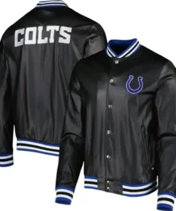 Jacob Indianapolis Colts Black Varsity Jacket