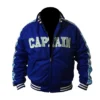 Jai Courtney Movie Suicide Squad Captain Boomerang Blue Satin Bomber Jacket