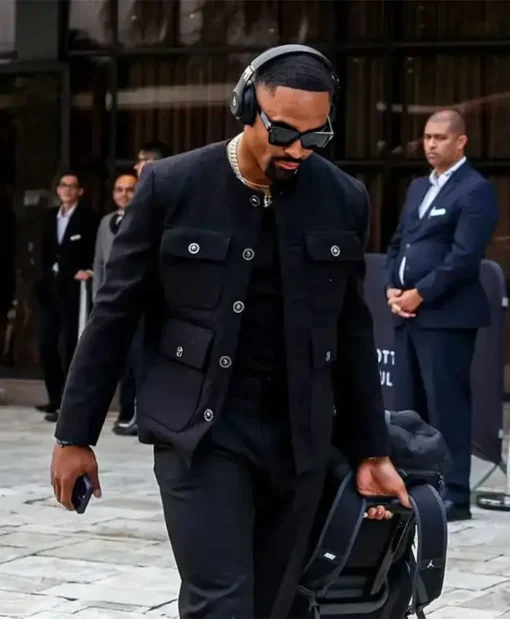 Jalen Hurts Brazil Black Tweed Jacket