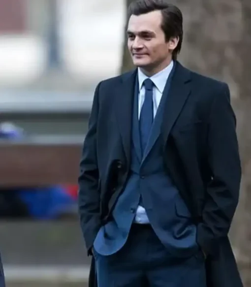 James Anatomy of a Scandal Whitehouse Black Wool Coat