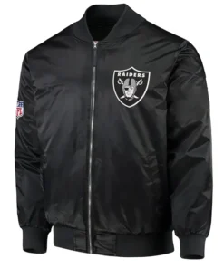 James Las Vegas Raiders Black Vintage Bomber Jacket