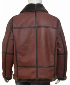 Jameson Aviator RAF B3 Bomber Reddish Shaded Leather Jacket For Winter