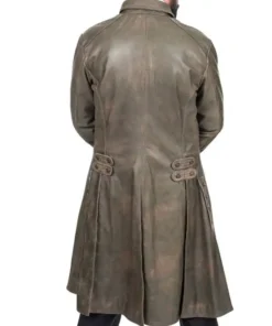 Jamie Fraser Outlander Sam Heughan Rust Brown Leather Coat