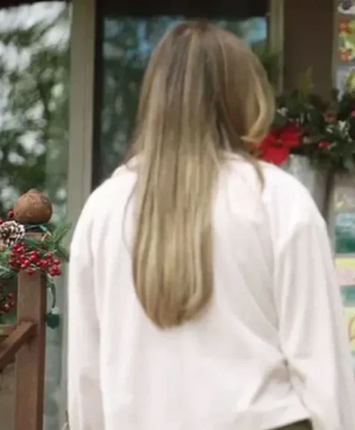 Jana Kramer Movie A Cowboy Christmas Romance 2023 Lexie Crenshaw White Jacket