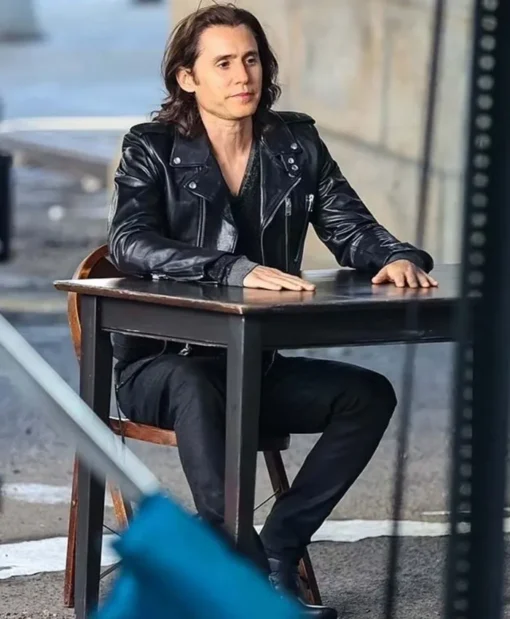 WeCrashed 2022 Jared Leto Black Biker Leather Jacket