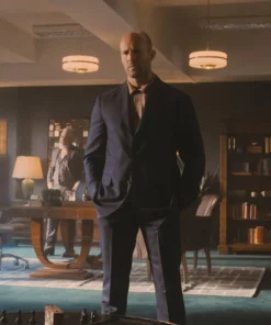 Jason Statham Movie Wrath of Man Mister H Blue Suiting Fabric Blazer