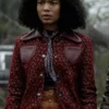 Jaz Sinclair Chilling Adventures of Sabrina Maroon Bomber Jacket
