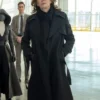 Jean Smart Watchmen Laurie Blake Black Long Trench Coat