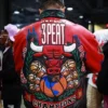 Jeff Vintage 3 Peat NBA Finals Chicago Bulls 1998 Leather Jacket back