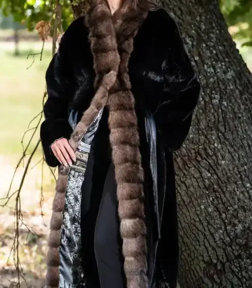 Jenna Brown Mink Fur Big Coat