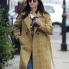 Jenna Coleman Yellow Trench Coat