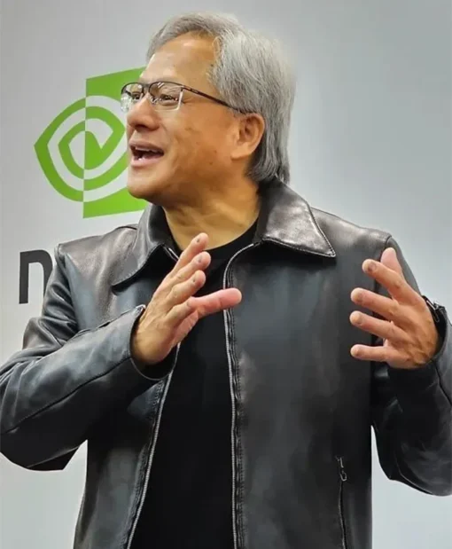 Jensen Huang Nvidia CEO Black Leather Jacket