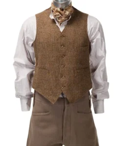 Jeremy Irons Watchmen TV Series Adrian Veidt Brown Sleeveless Vest