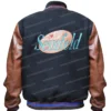 Jerry Seinfeld Brown And Black Bomber Jacket Back