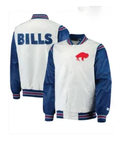 Jervis Buffalo Bills Blue and White Varsity Jacket