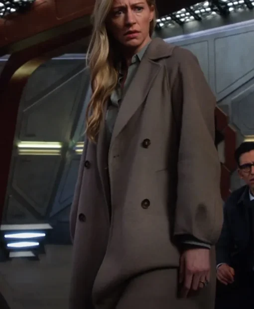 Jes Macallan Drama Series DC’s Legends Of Tomorrow Ava Sharpe S06 Double Breasted Trench Coat