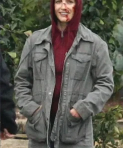 Jessica Chastain Ava Grey Field Jacket