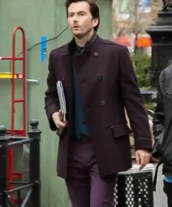 Jessica Jones Kilgrave Maroon Pea Coat