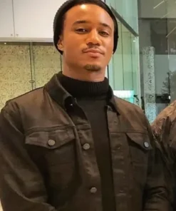 Jessie T Usher Shaft Black Cotton Jacket