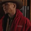 Jimmy Hurdstrom Yellowstone Jefferson White Season 04 Red Hooded Bomber Jacket