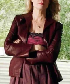 Joelle Carter Justified Ava Crowder Maroon Leather Jacket