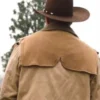 John Dutton TV Series Yellowstone Kevin Costner Western Cotton Beige Jacket For Sale