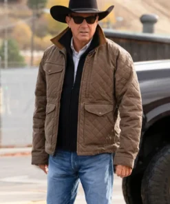 John Dutton Yellowstone S05 Brown Quilted Jacket