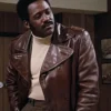 John Shaft 1971 Brown Leather Long Coat sale