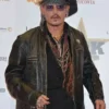 Johnny Depp Distressed Leather Black Jacket