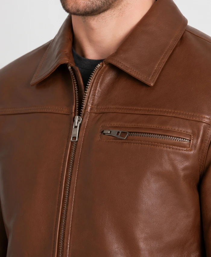 Johnny Leather Brown Jacket
