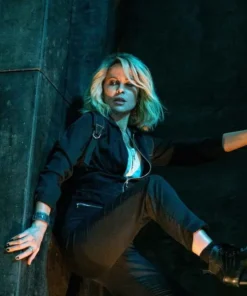 Jolt Kate Beckinsale Black Cotton Fabric Jacket