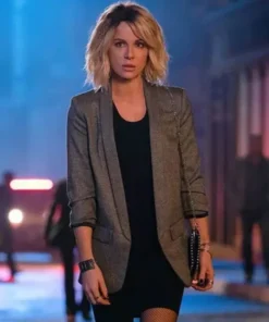 Jolt Kate Beckinsale Grey Suiting Fabric Blazer