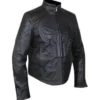 Jon Bernthal The Punisher Frank Castle Embossed Skull Black Leather Jacket