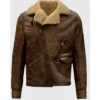 Jones B-3 Shearling Distressed Leather Aviator Jacket