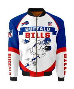 Jordy NFL Buffalo Bills 3D Full-Zip Bomber Jacket